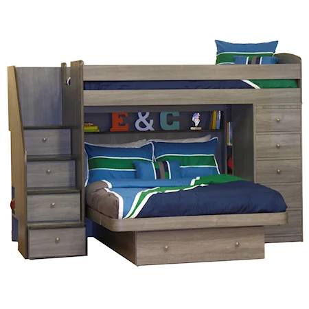 Twin Over Full Bunk Bed with Chest